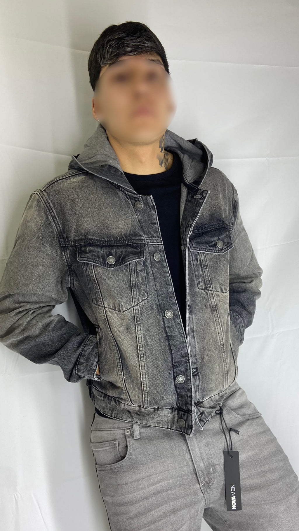 Chaqueta mezclilla (Gris)