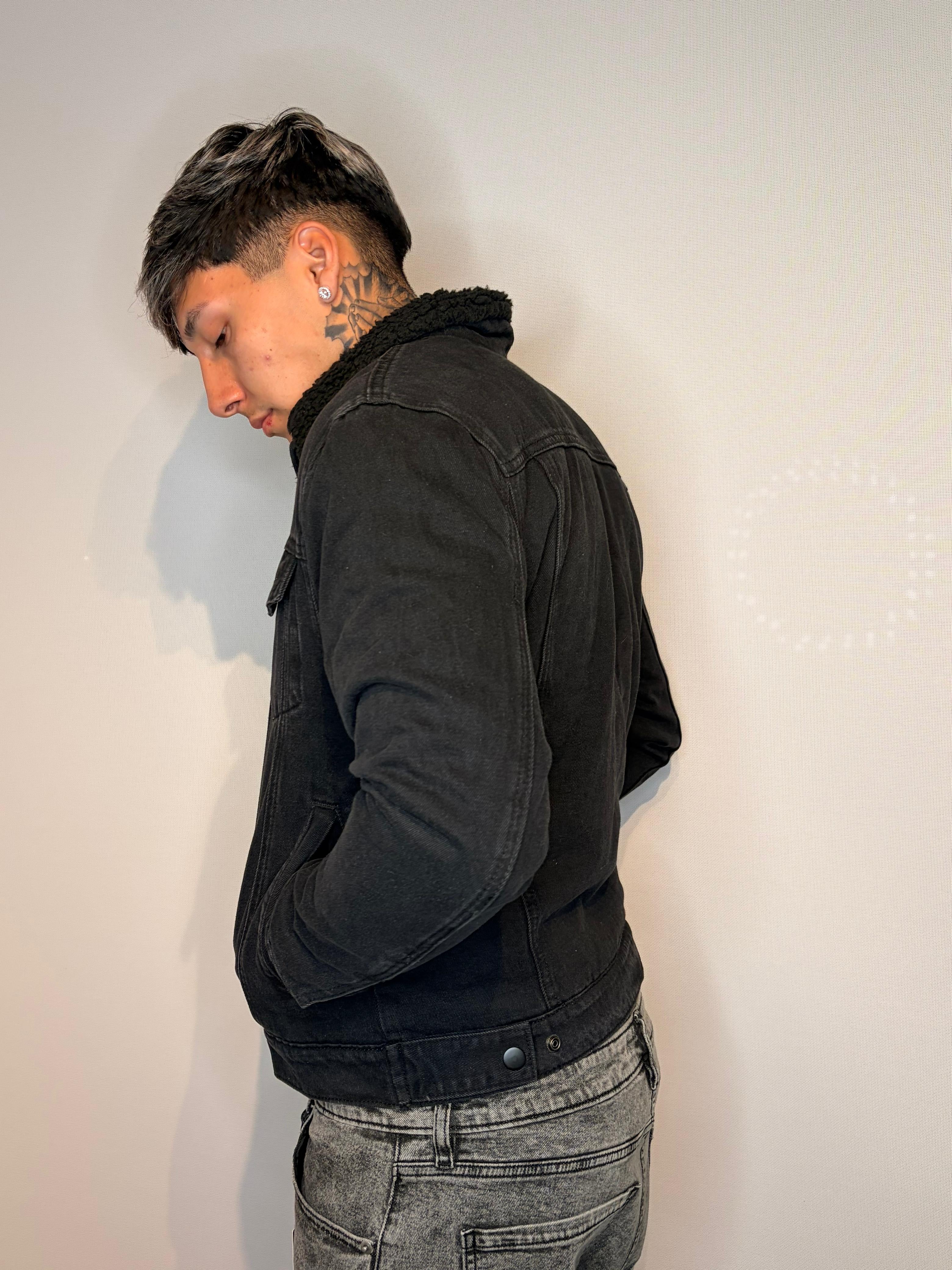 Chaqueta Borrego — Negro