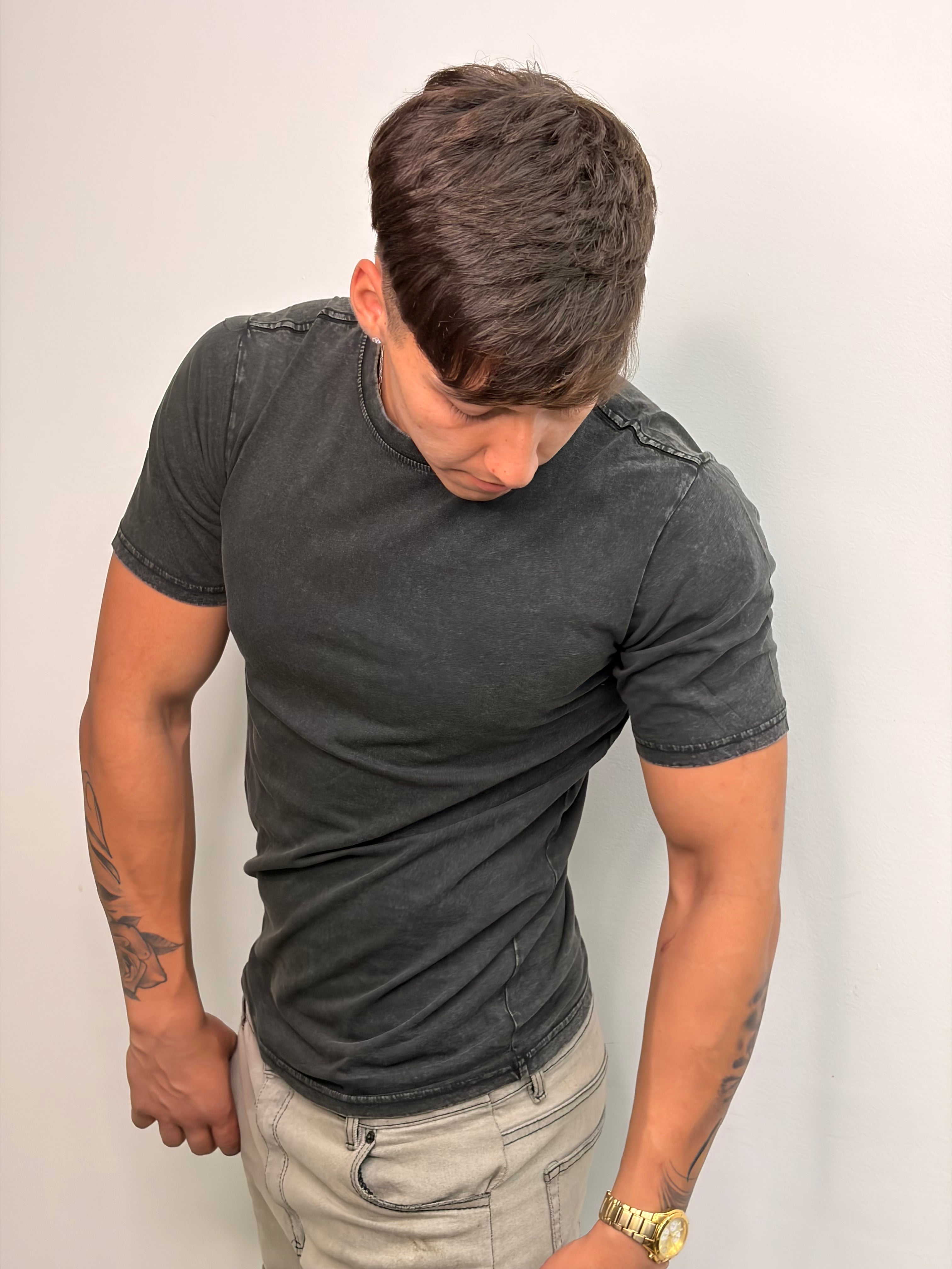 Polera Vintage Wash — Negro