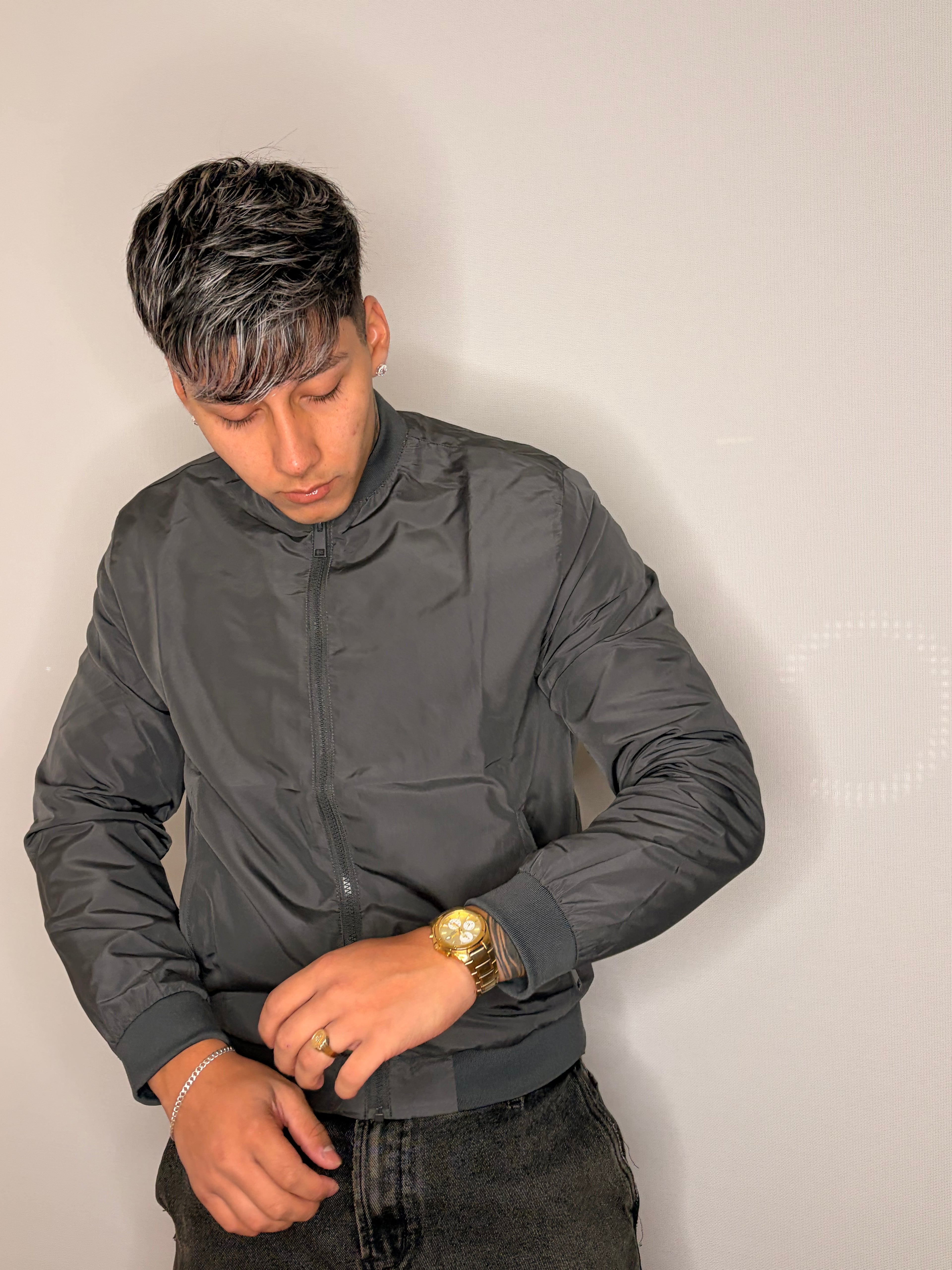 Cazadora Aviator — Charcoal