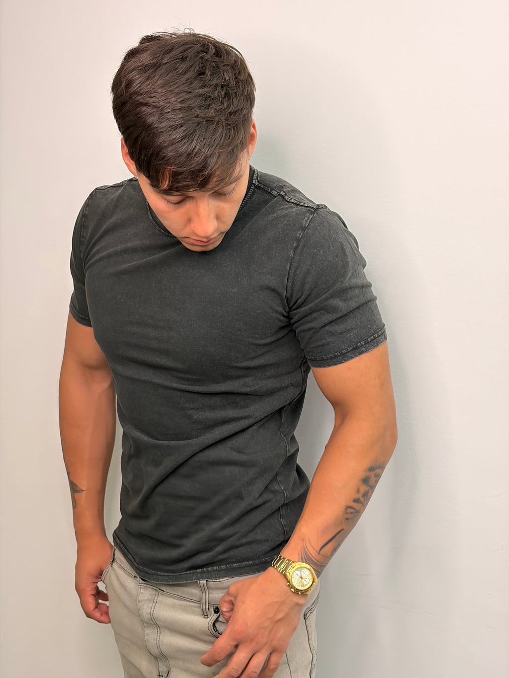 Polera Vintage Wash — Negro