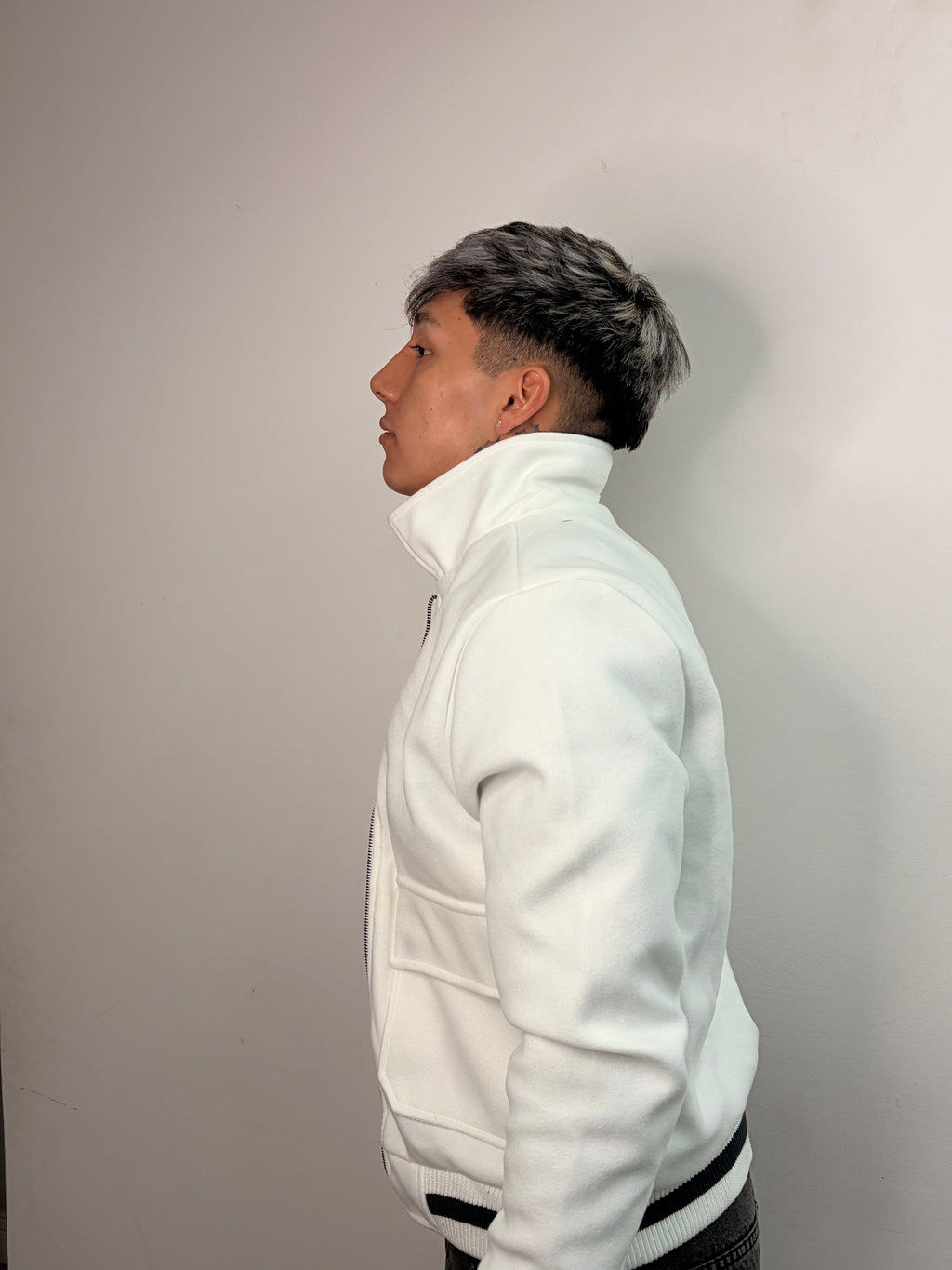 Chaqueta Track — Blanco