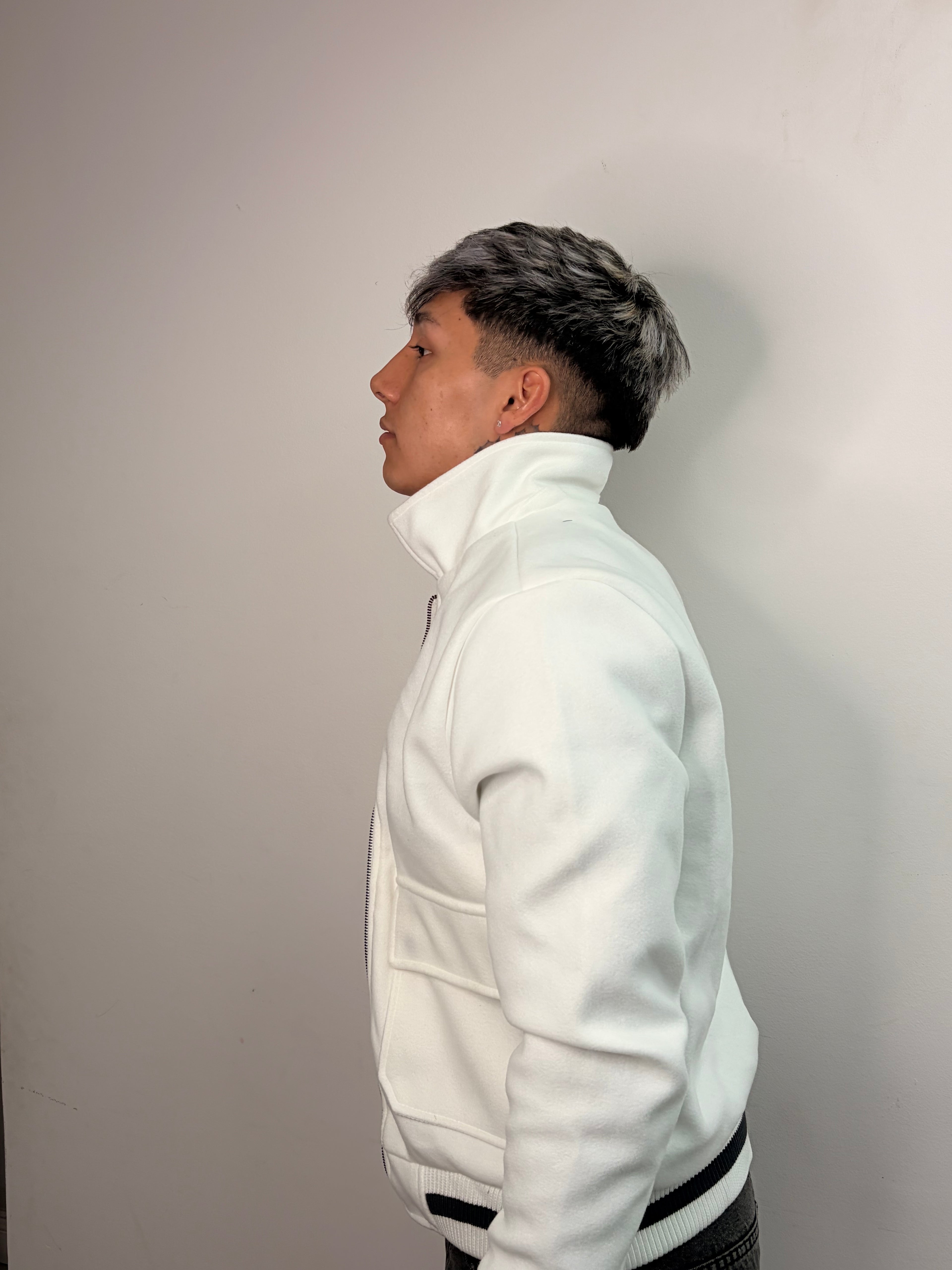 Chaqueta Track — Blanco