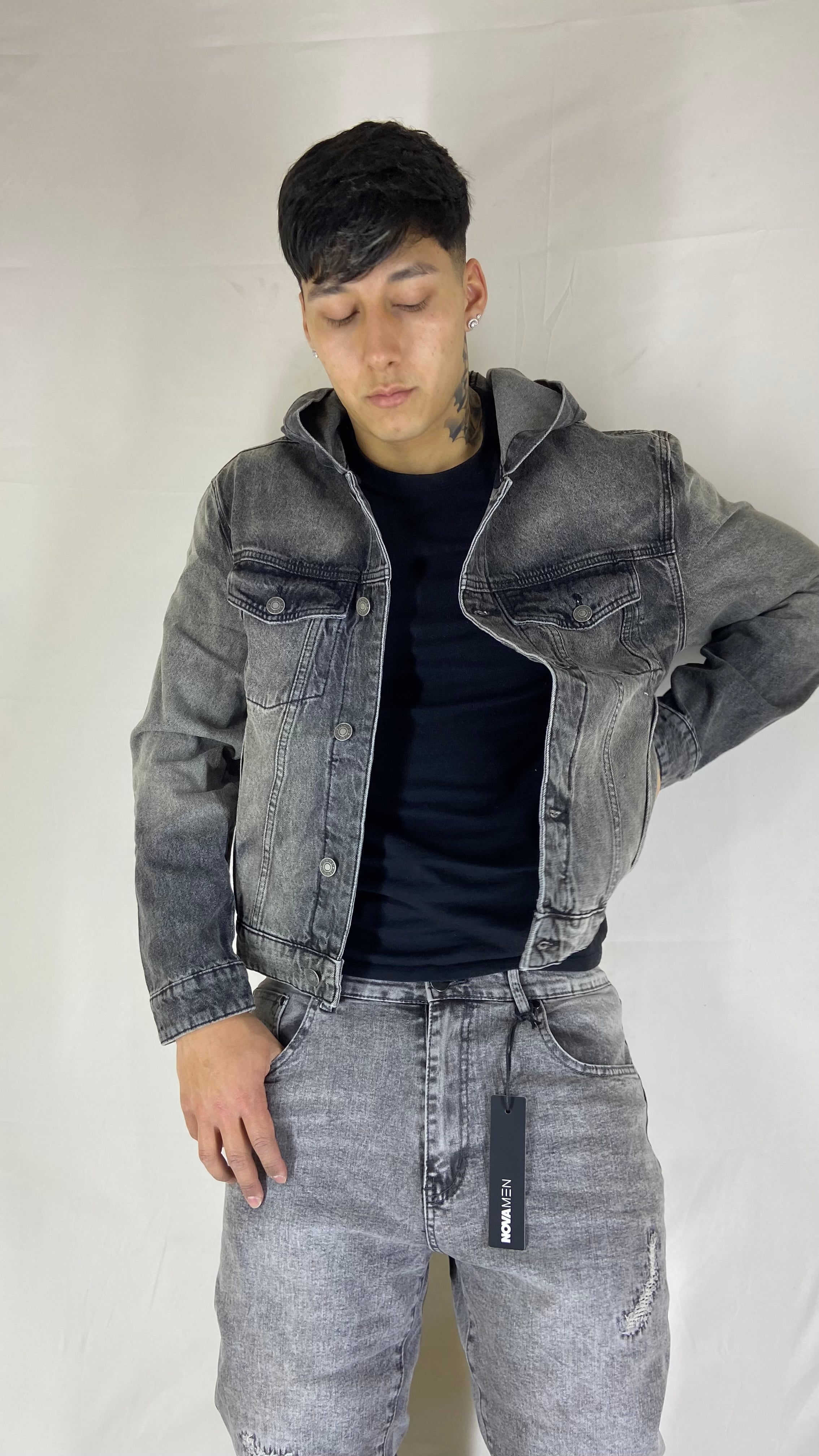 Chaqueta mezclilla (Gris)