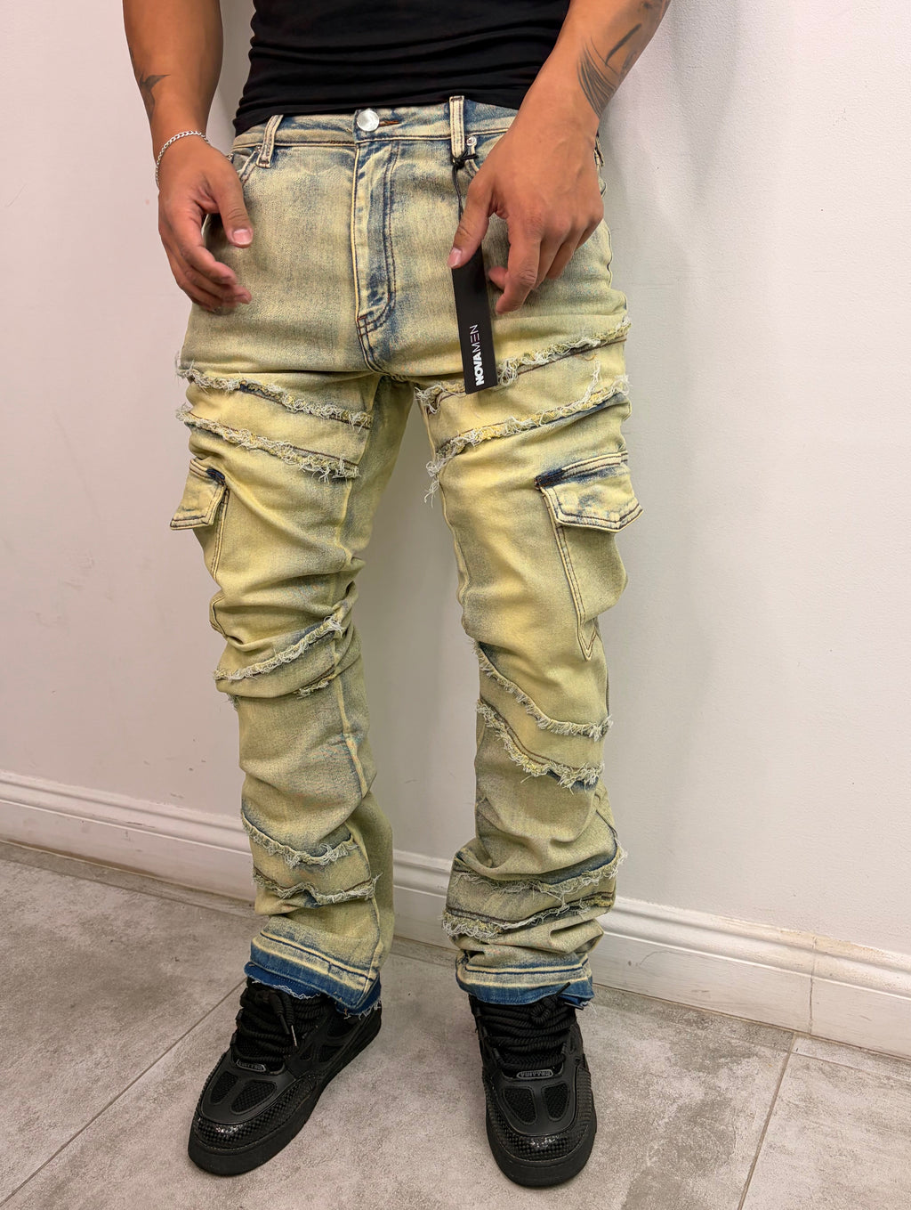 Jeans Flared Cargo — Utility