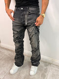 Jeans Slim Flared — Noir