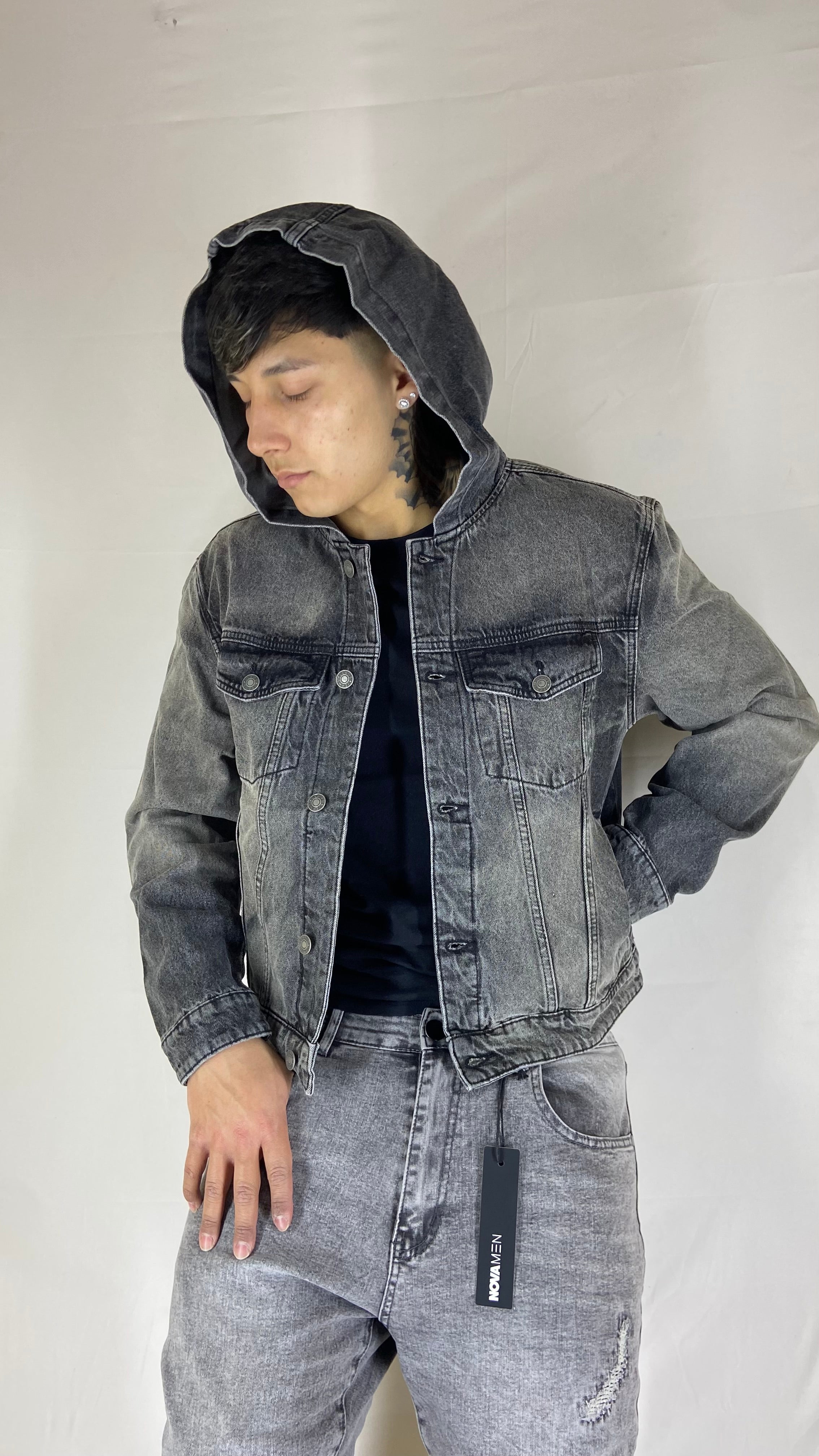 Chaqueta mezclilla (Gris)