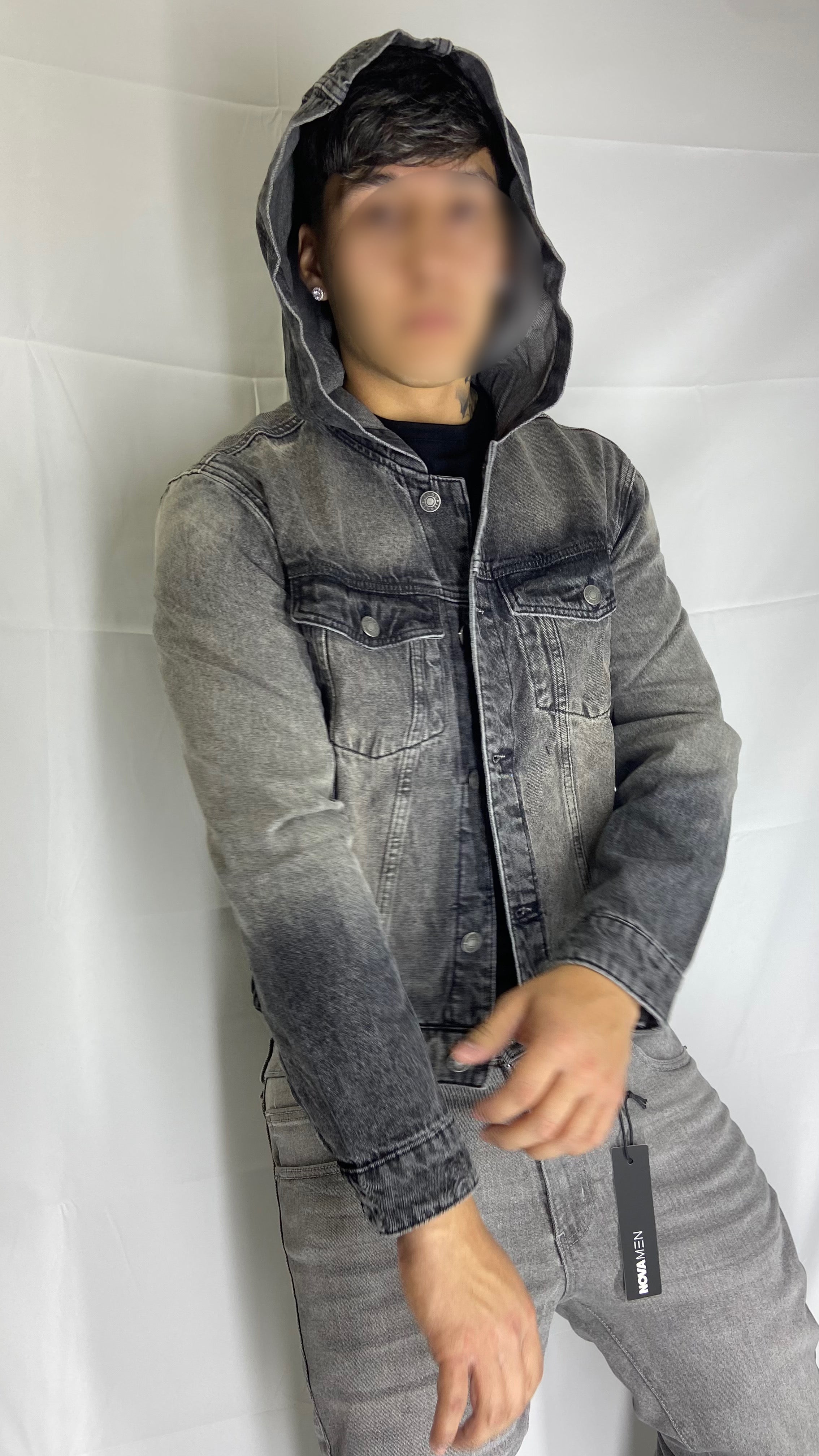 Chaqueta mezclilla (Gris)