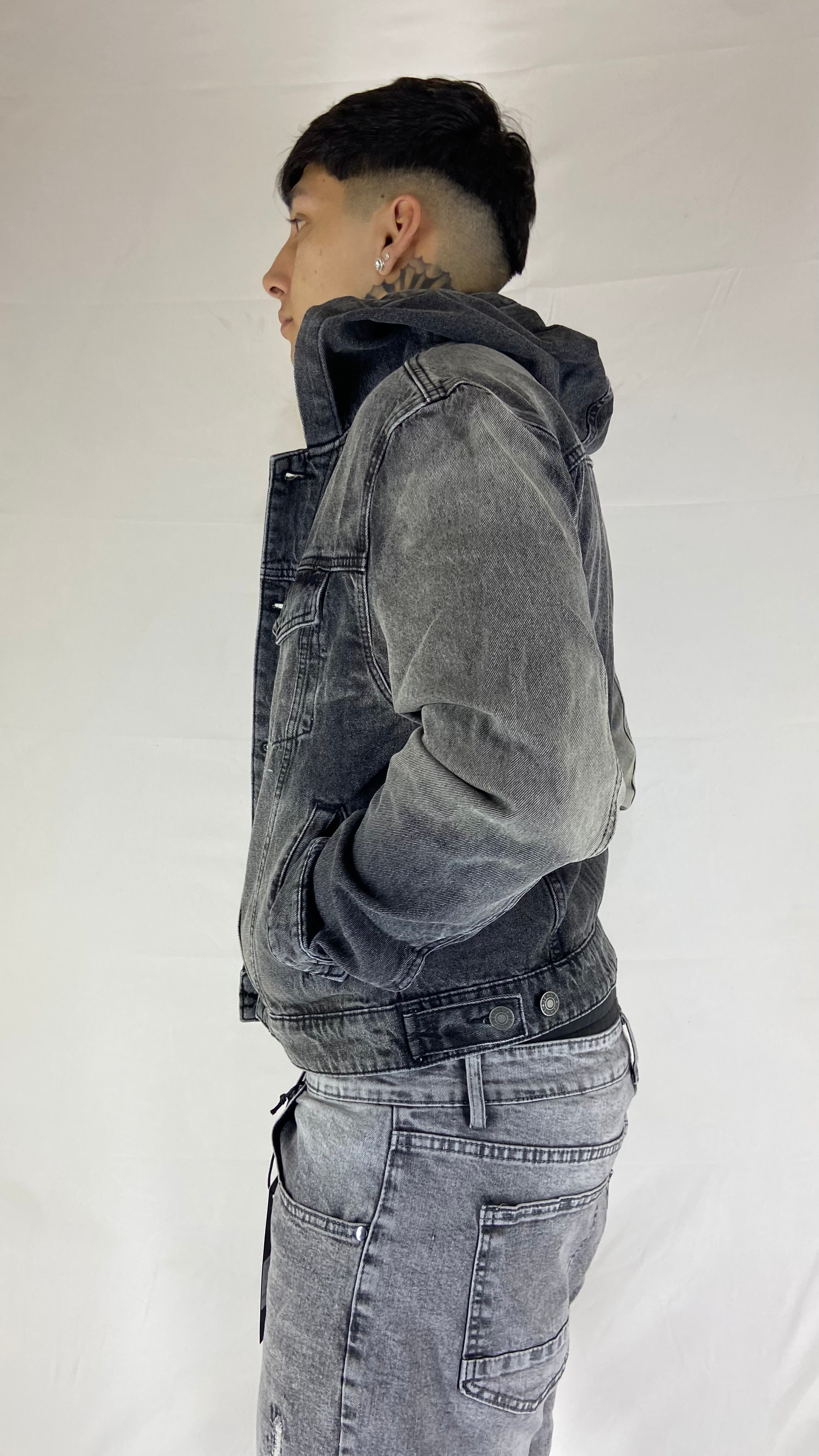 Chaqueta mezclilla (Gris)
