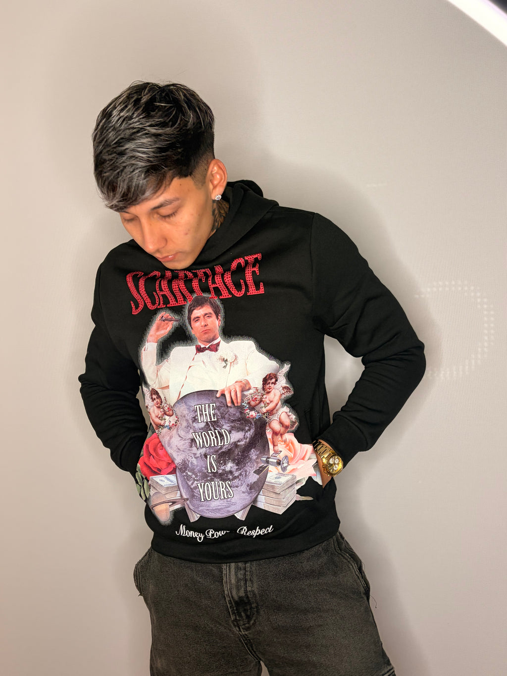 Hoodie Statement — Rhinestone
