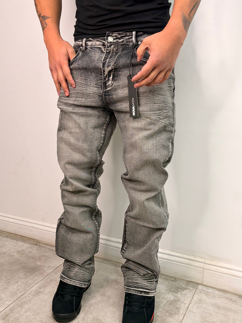 Jeans Flared — Stone 01