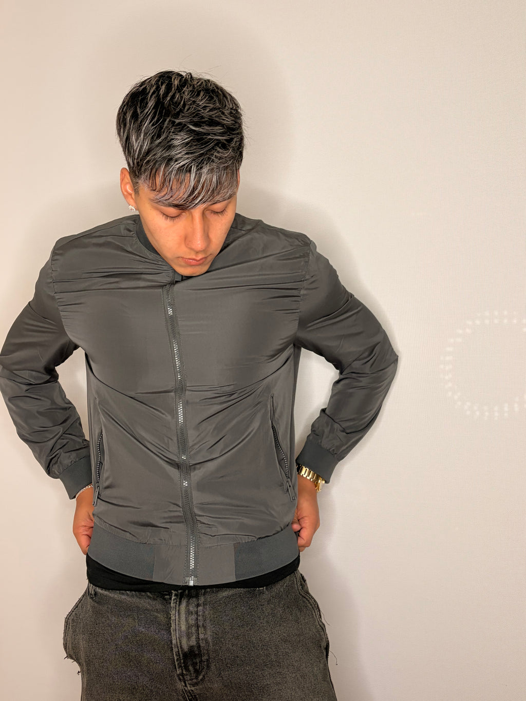 Cazadora Aviator — Charcoal
