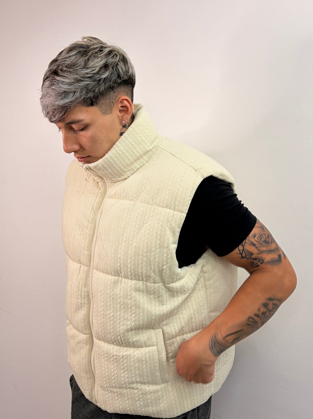 Chaleco Puffer — Ónix