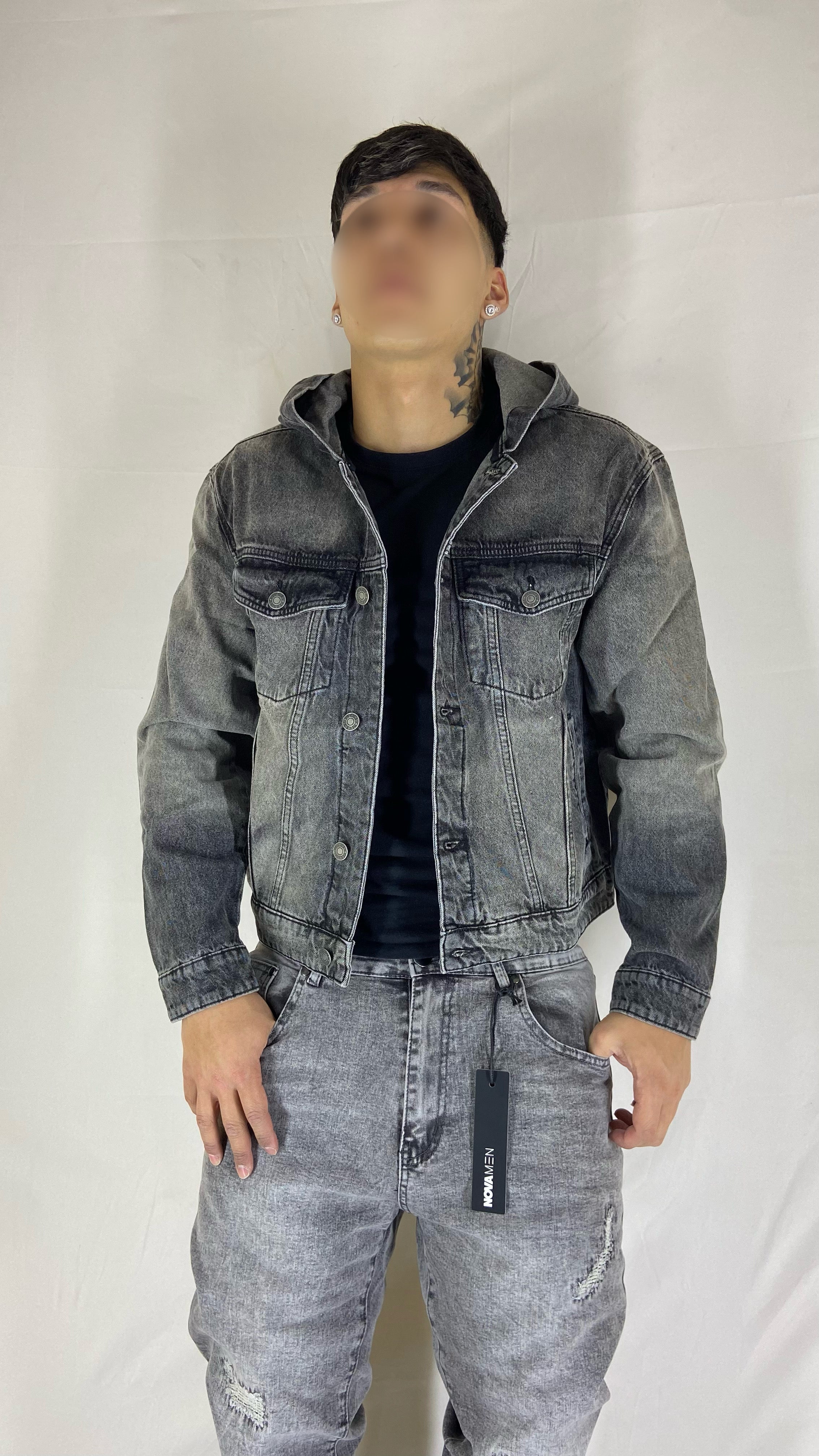 Chaqueta mezclilla (Gris)