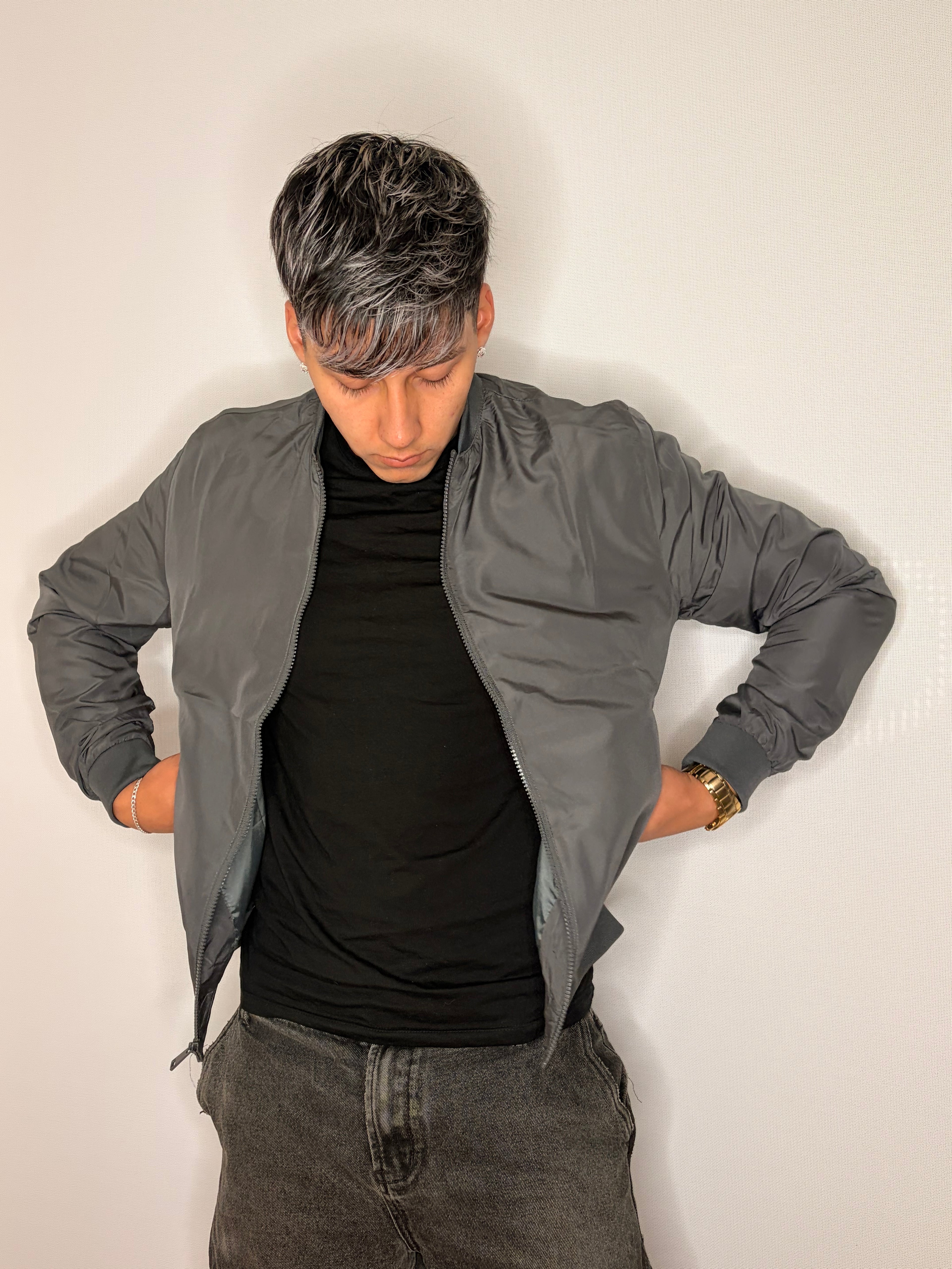 Cazadora Aviator — Charcoal