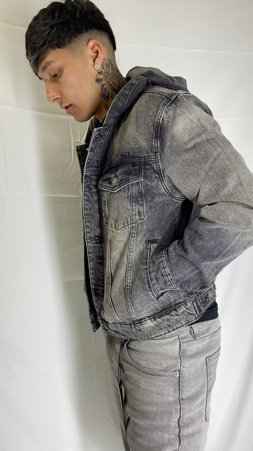 Chaqueta mezclilla (Gris)