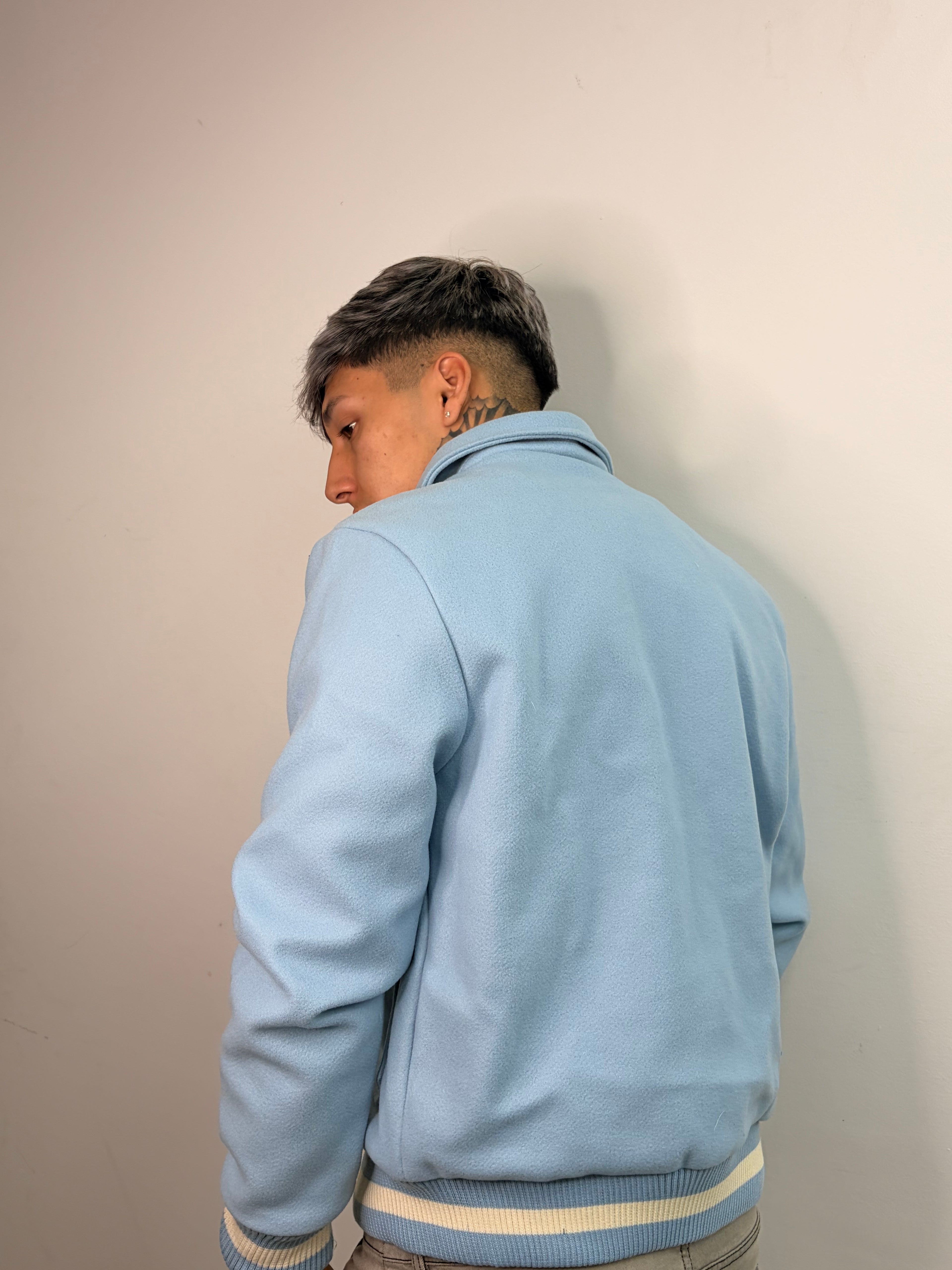 Chaqueta Track — Celeste
