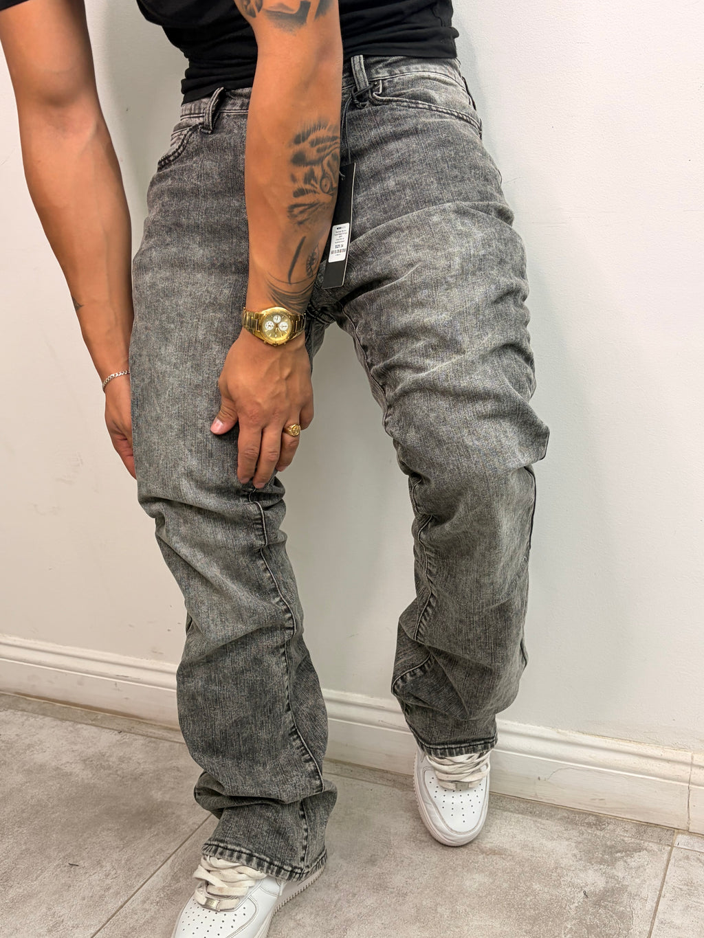 Jeans Flared — Mid Wash