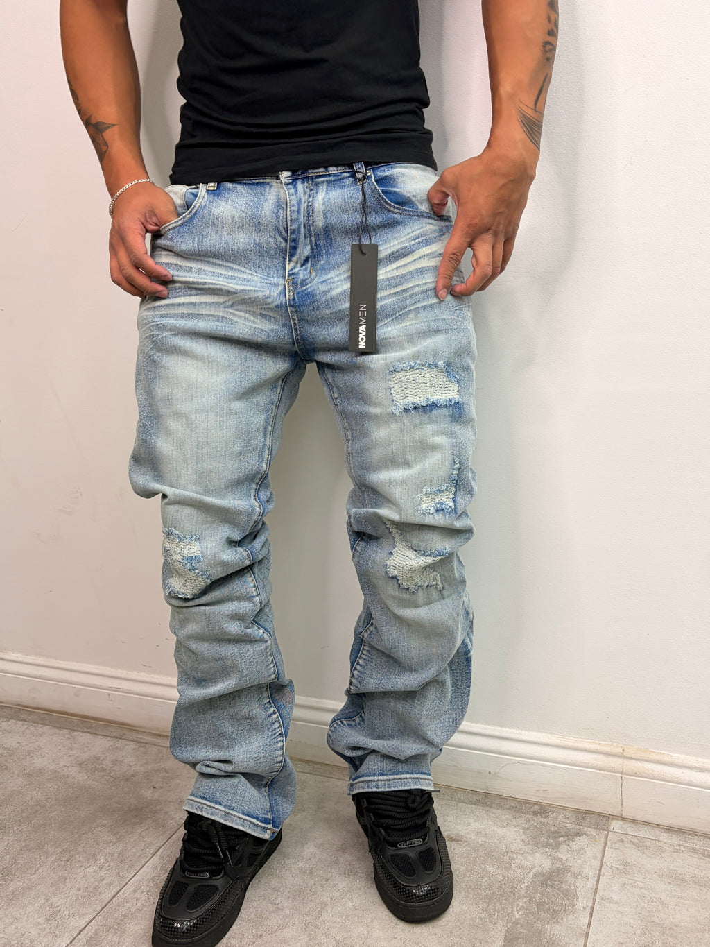 Jeans Flared — Light Wash