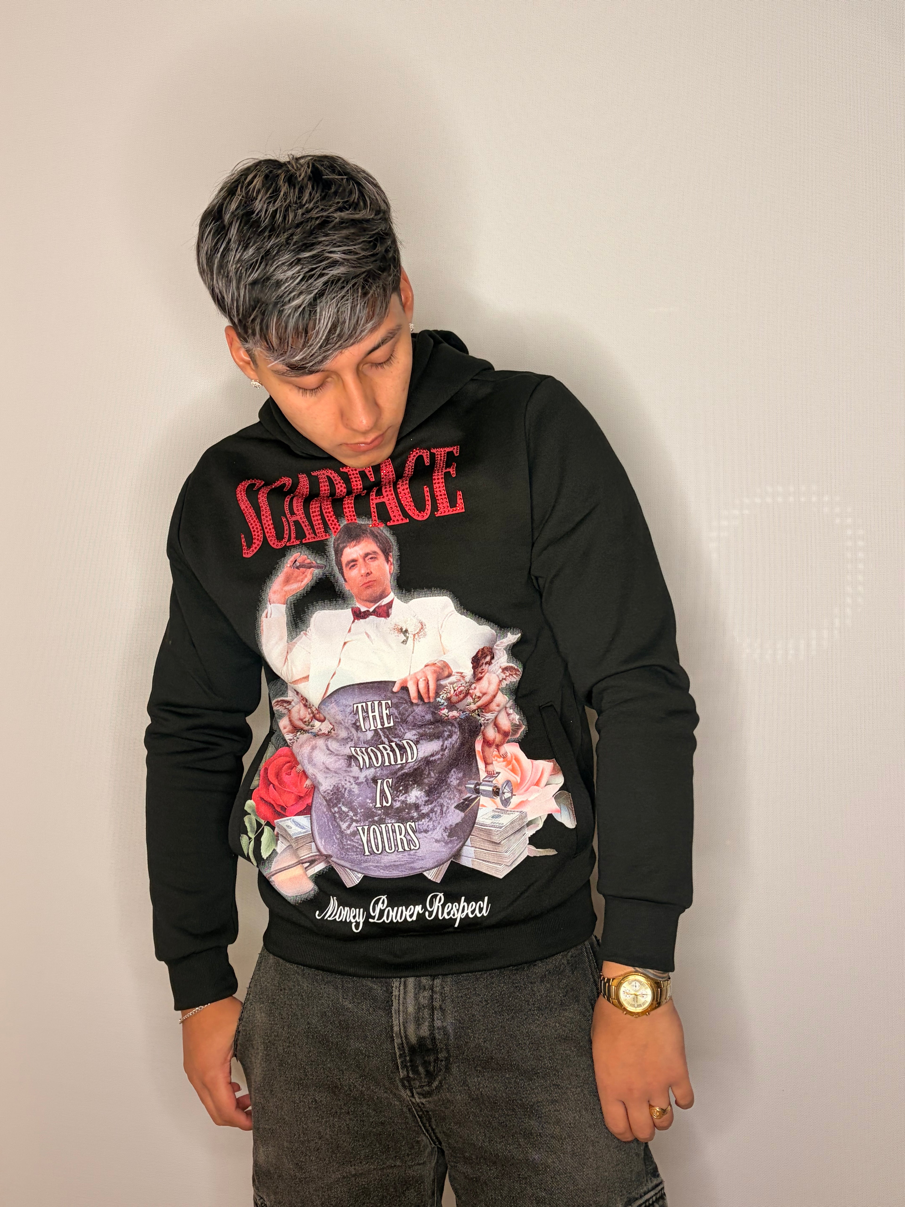 Hoodie Statement — Rhinestone